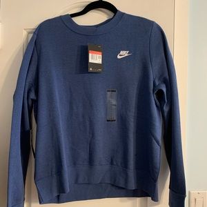 Nike fleece navy sweatshirt, new with tags